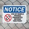 Signmission Use Of Mobile Phones Prohibited, 10 in W x Rectangle, Plastic OS-2PACK-NS-P-710-L-18801 - alternate 8